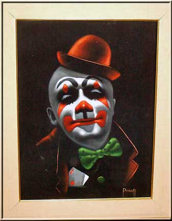 337x432 Why I Fear Clowns Clowns And Black Velvet - Vintage Clown Painting