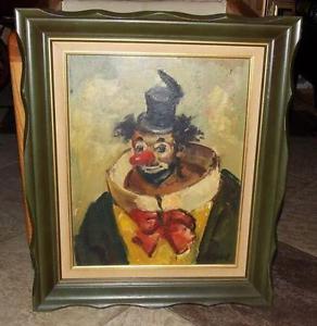 292x300 Clown Painting Ebay - Vintage Clown Painting