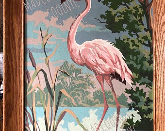 340x270 Flamingo Painting Etsy - Vintage Flamingo Painting