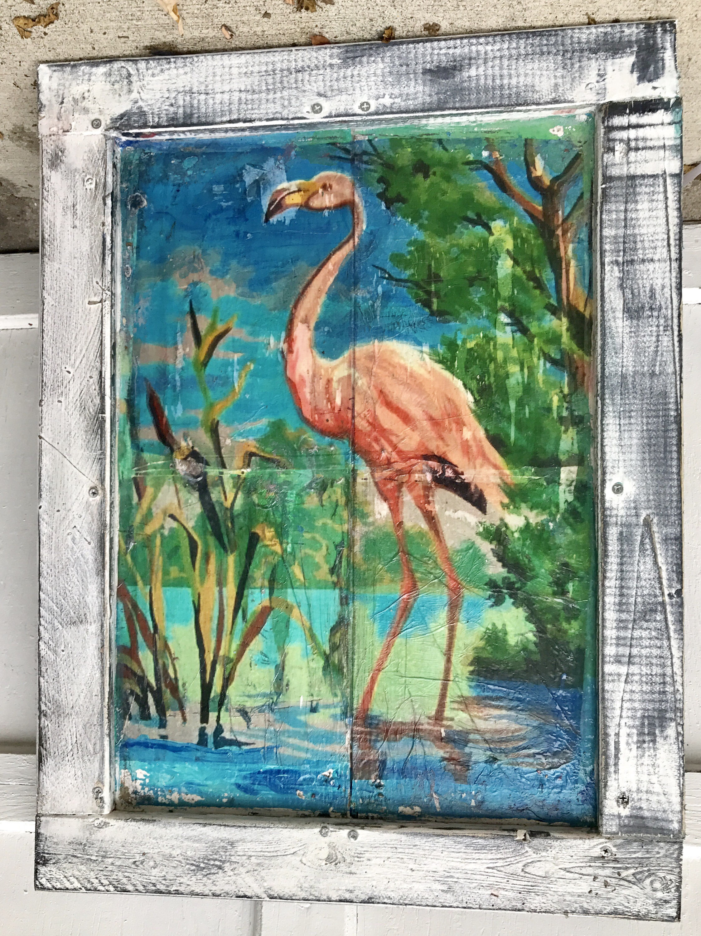 2248x3000 Flamingo, Vintage Flamingo Sign, Wall Hanging, Retro, Count By - Vintage Flamingo Painting