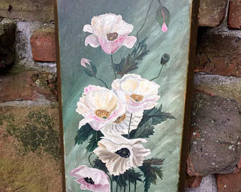 340x270 Floral Painting Etsy - Vintage Floral Painting