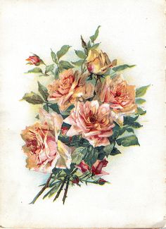 236x325 Image Result For Roses In Vase Tea Sets And Romantic - Vintage Floral Painting