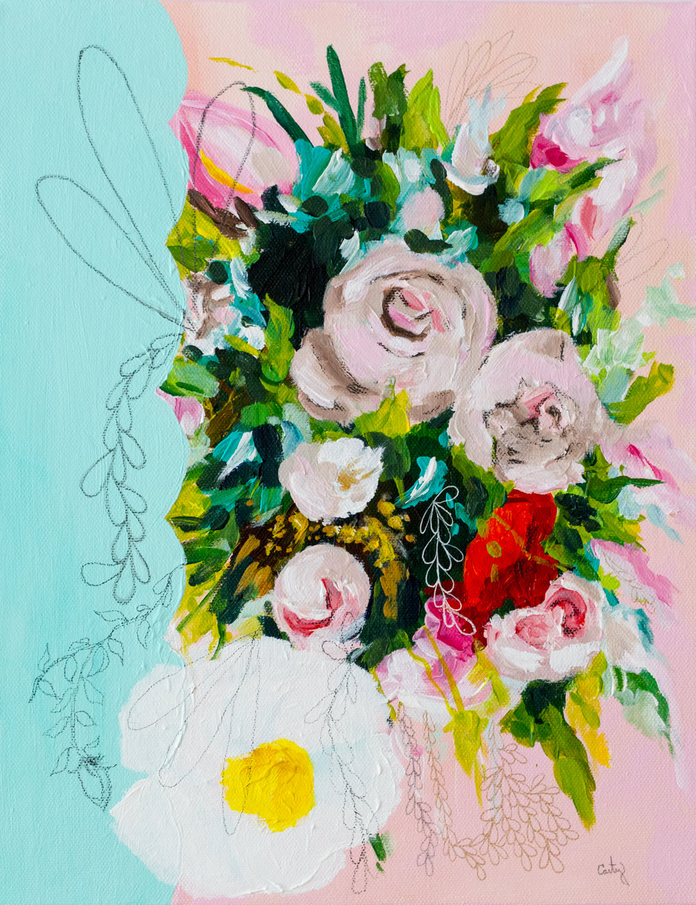 Vintage Floral Painting at PaintingValley.com | Explore collection of ...