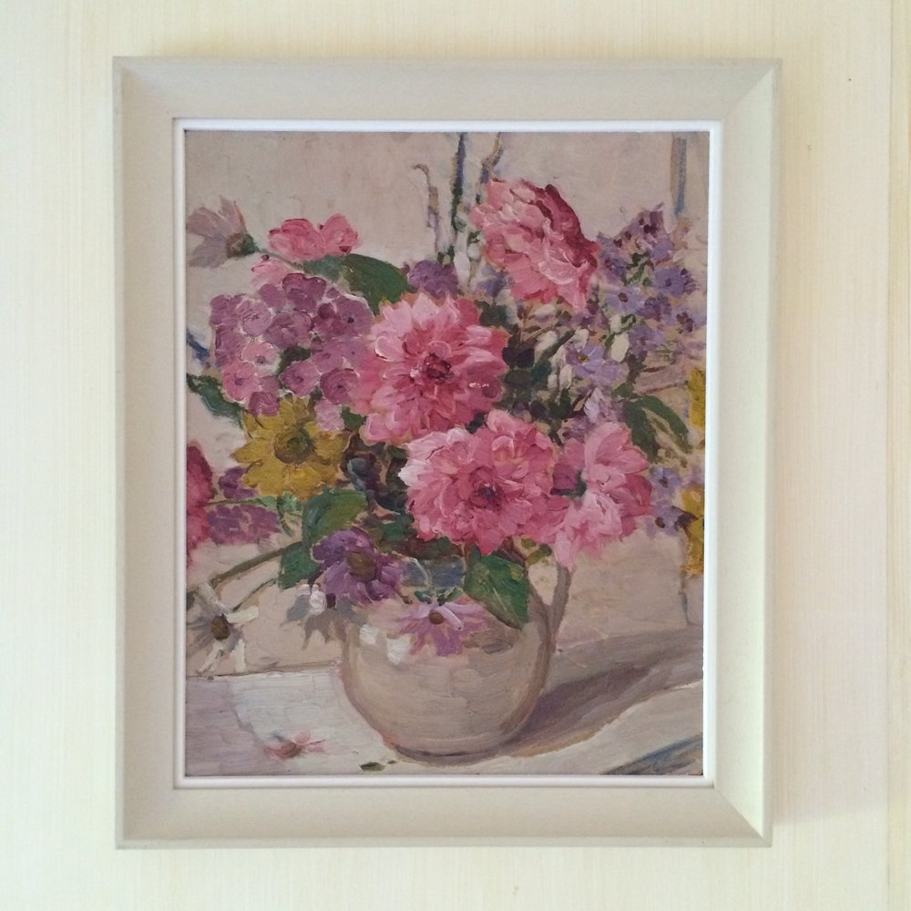 1000x1000 Vintage Floral Oil Painting Etalage Uk - Vintage Floral Painting