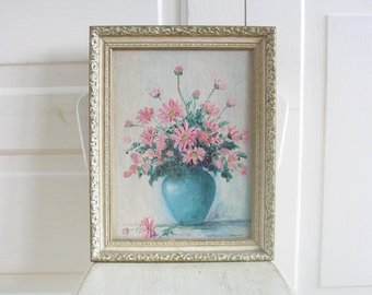 340x270 Floral Oil Painting Etsy - Vintage Floral Painting
