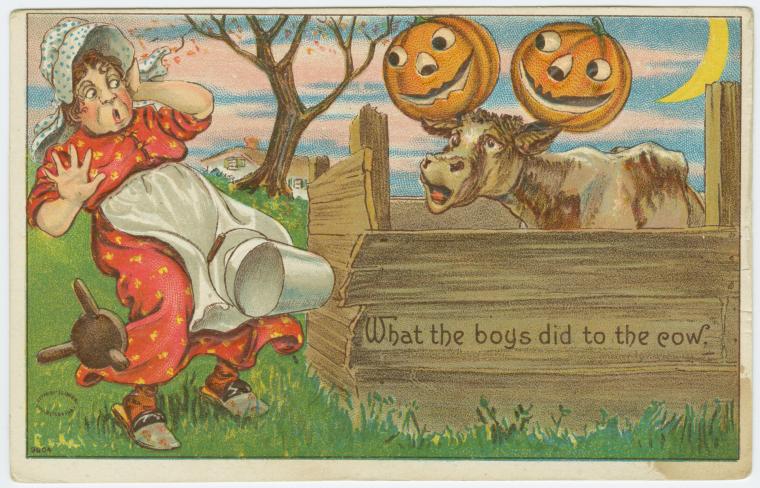 760x488 Halloween Postcards The Public Domain Review - Vintage Halloween Painting
