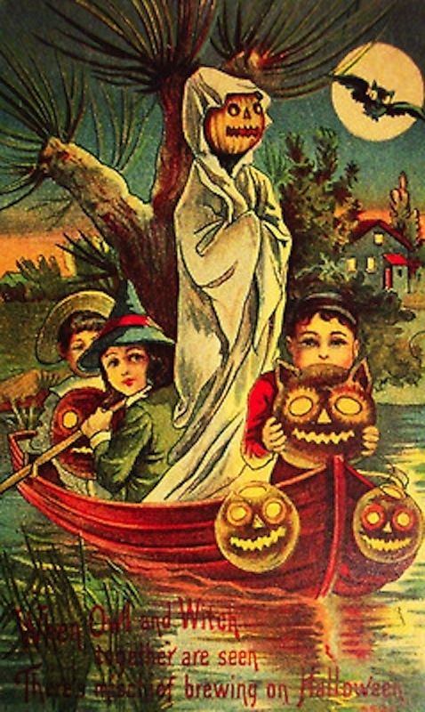 478x800 Happy Vintage Halloween Cardigan Amp Cravats - Vintage Halloween Painting