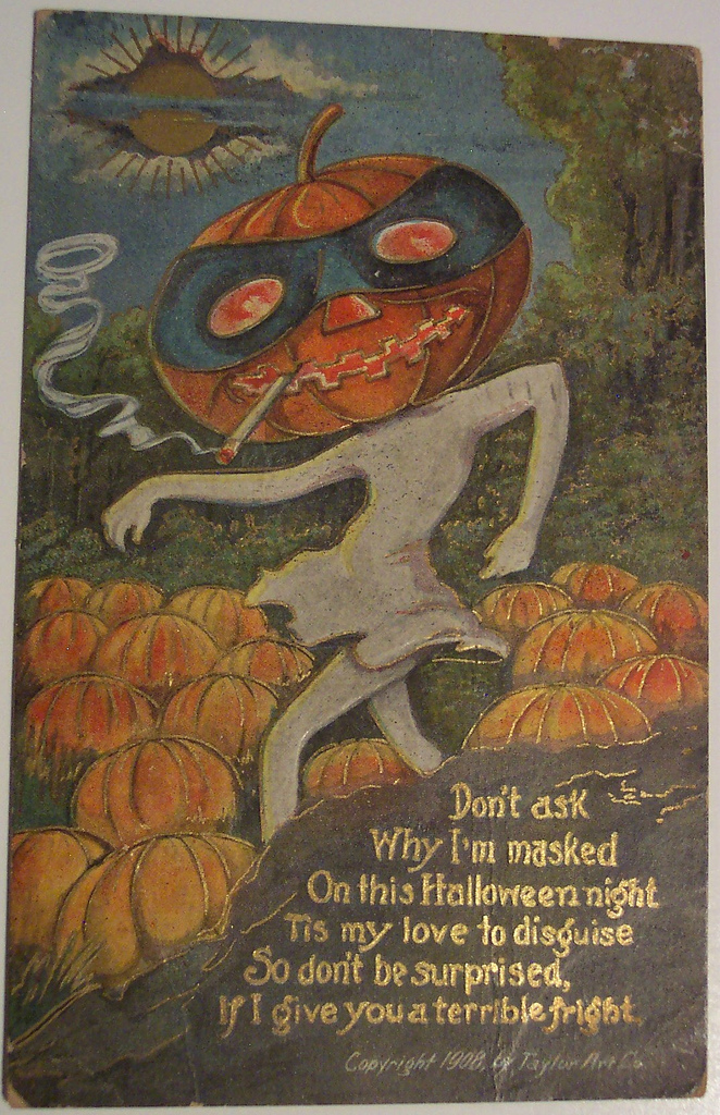 662x1024 Vintage Halloween Postcard Taylor Art Co. Dave - Vintage Halloween Painting
