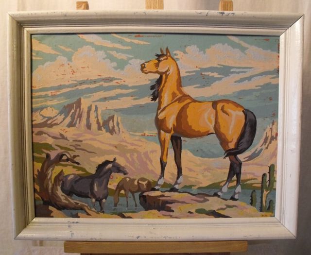 640x525 Vintage Paint By Number Collection On Ebay! - Vintage Horse Painting