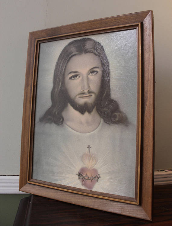 570x748 Vintage Jesus Portrait - Vintage Jesus Painting