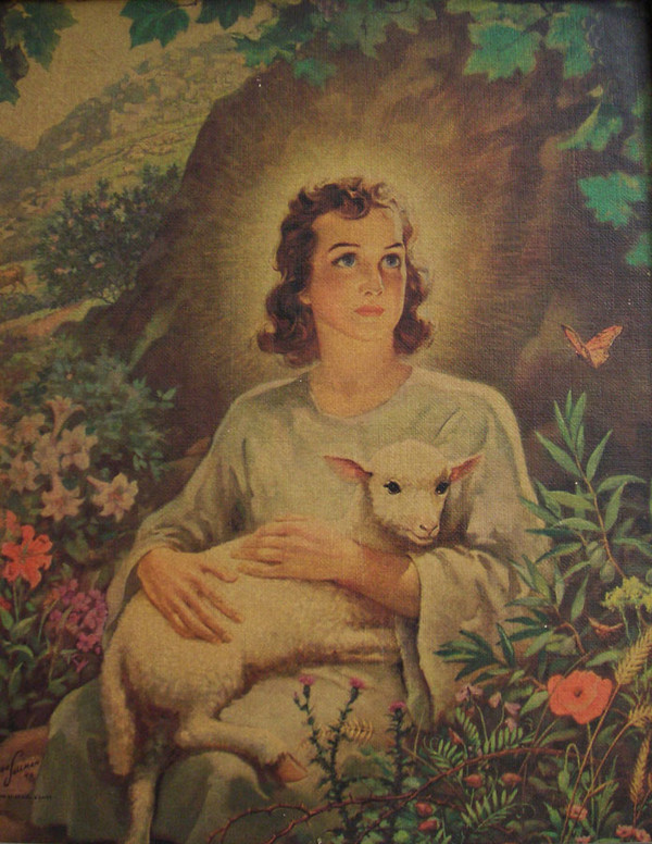 600x776 Warner Sallman Sacred Art Pilgrim Collection Artists Sacred - Vintage Jesus Painting