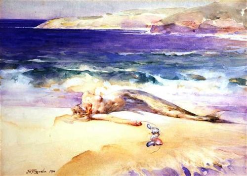 500x356 Vintage Mermaid Painting Vintage Mermaid Illustrations - Vintage Mermaid Painting