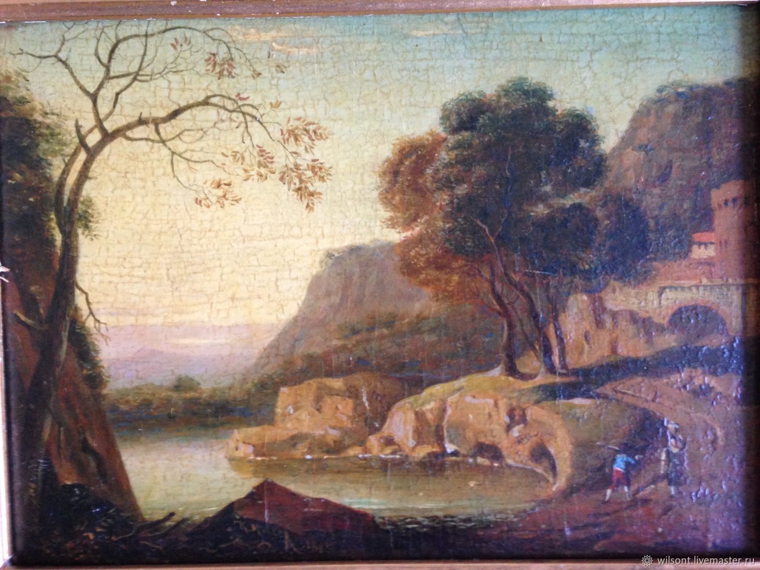 1500x1125 Vintage Oil Painting Wood Signed 1885 Shopline - Vintage Oil Painting