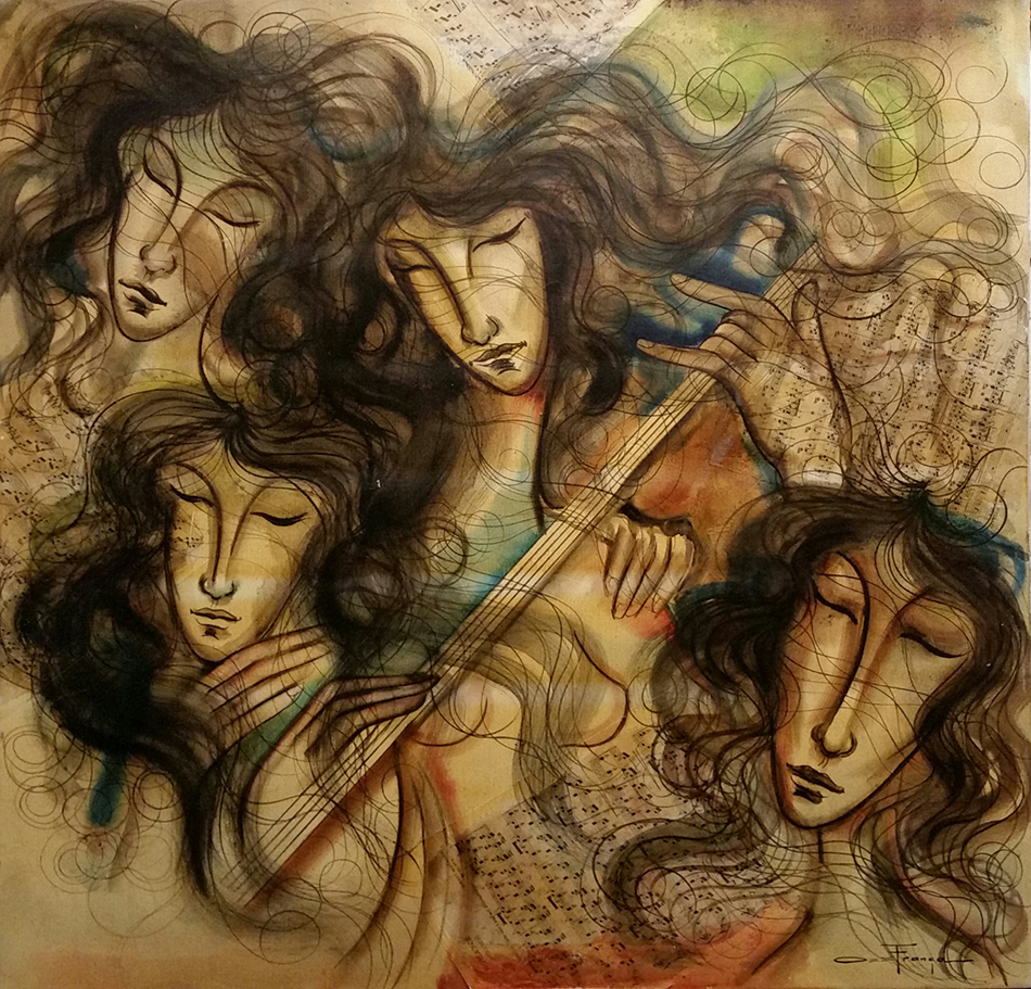 950x911 Ozz Franca Vintage Painting - Vintage Painting