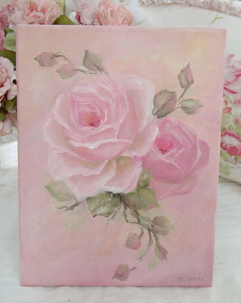 480x603 Pin By Maria Sanborn On Flowers Flowers - Vintage Rose Painting
