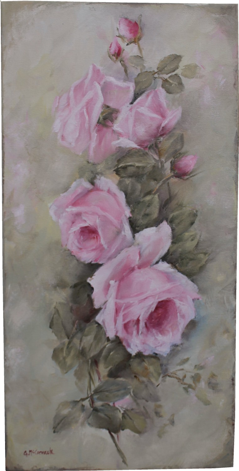 762x1500 Vintage Rose Study - Vintage Rose Painting