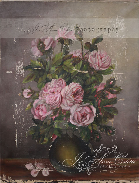 480x631 Old Rose Paintings, Antique Rose Art, Vintage Rose Paintings - Vintage Rose Painting