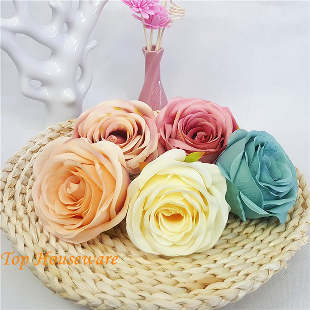640x640 9cm 5colorartificial Silk Rose Flower Heads Vintage Oil Painting - Vintage Rose Painting