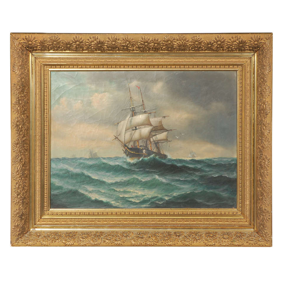 Vintage Ship Painting