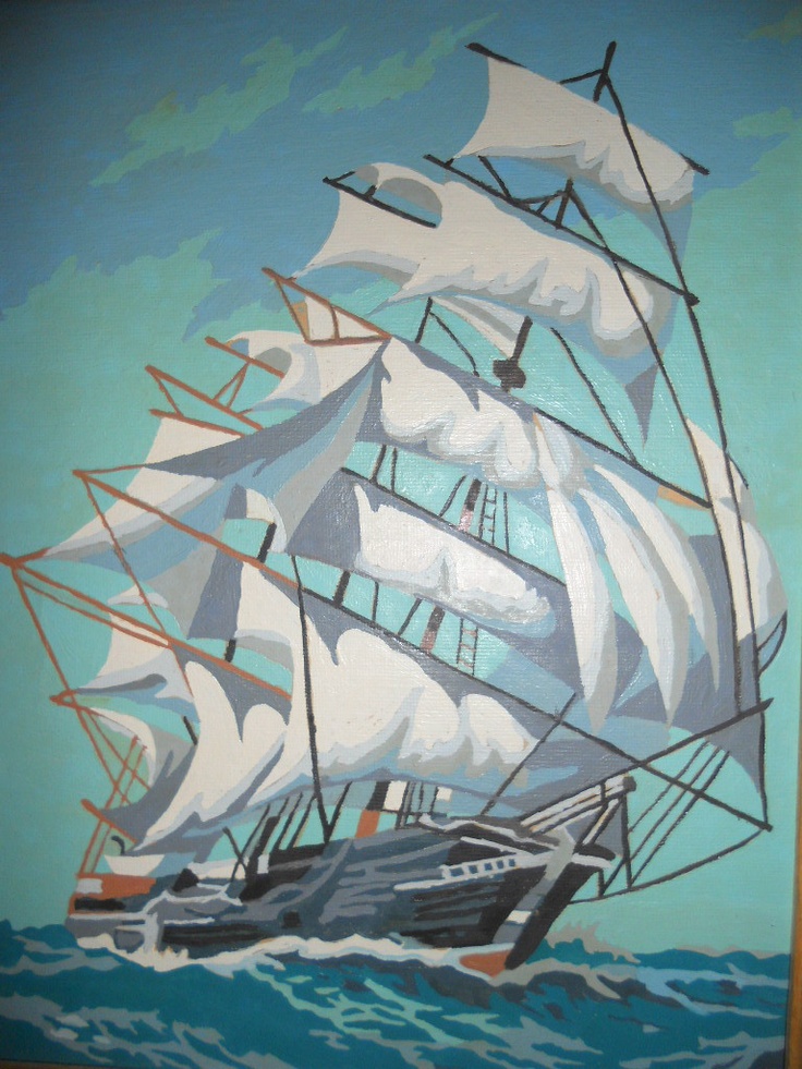 736x981 The 1613 Best Classy Images On Abstract, Art Cards - Vintage Ship Painting