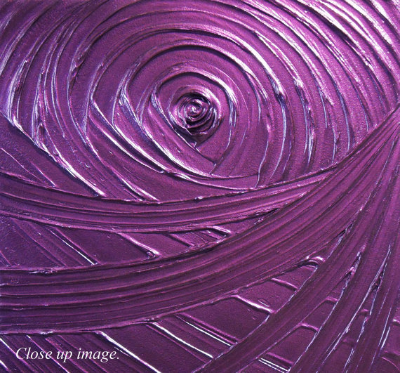 570x531 Huge 30% Sale Painting Violet Burgundy Purple Plum Abstract - Violet Painting