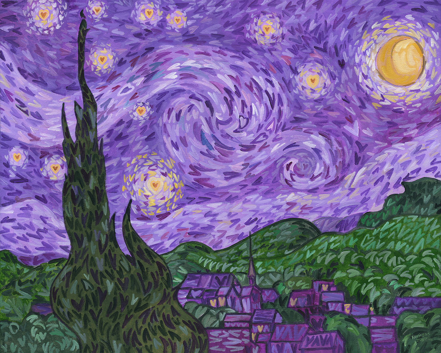 1500x1200 I Heart Van Gogh - Violet Painting