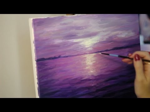 480x360 Speed Painting (Oil) Violet Sunset - Violet Painting