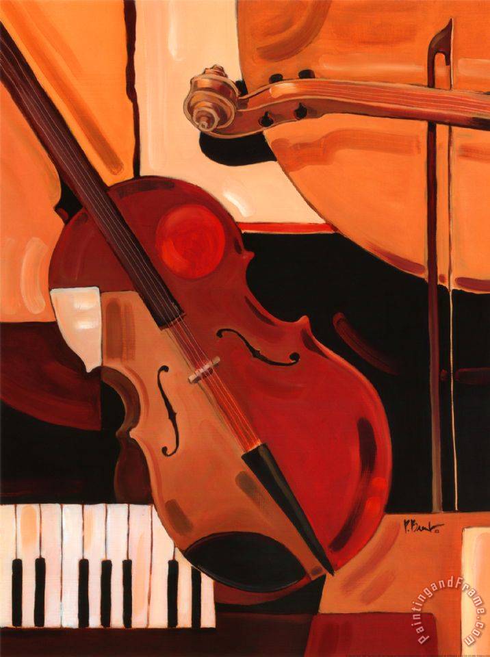 716x960 Paul Brent Abstract Violin Painting - Violin Painting