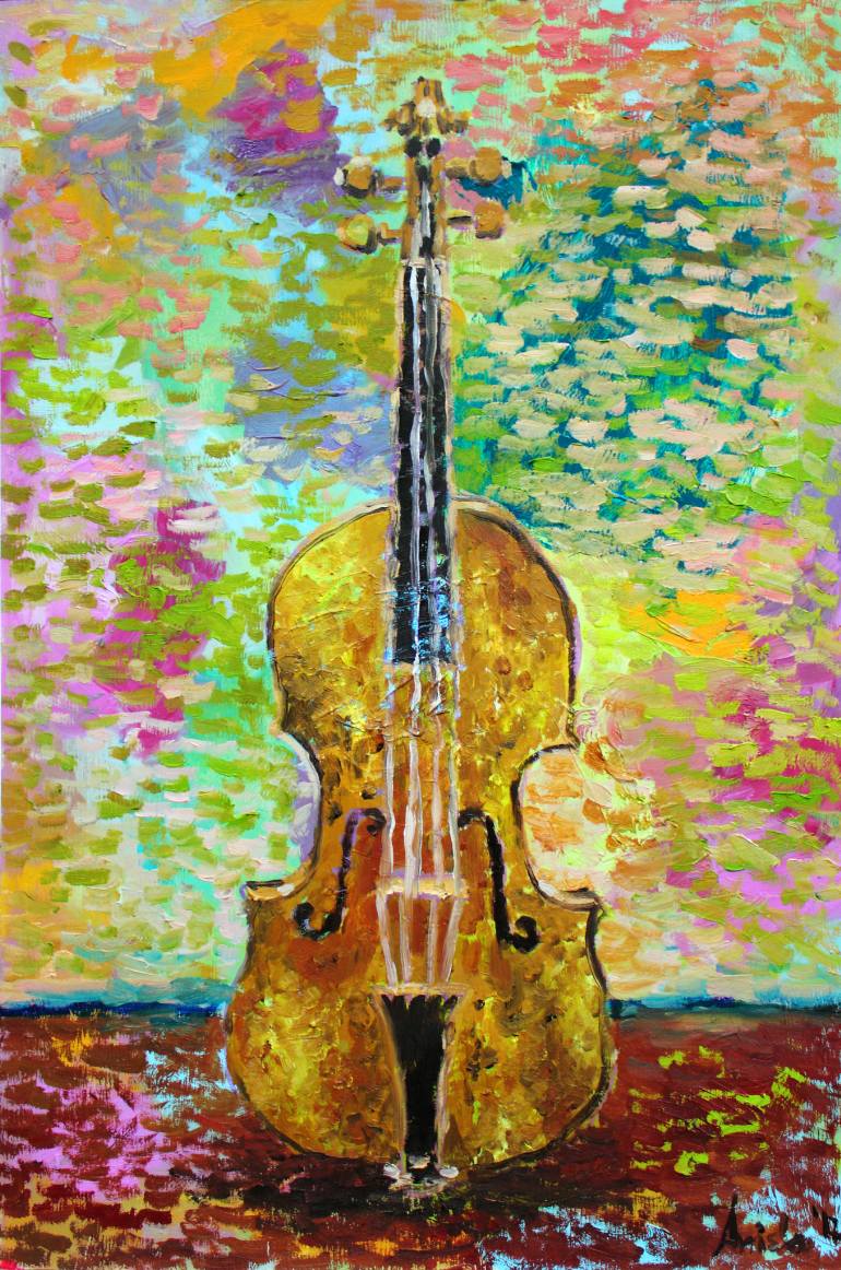 770x1162 Saatchi Art Violin Painting By Mk Anisko - Violin Painting