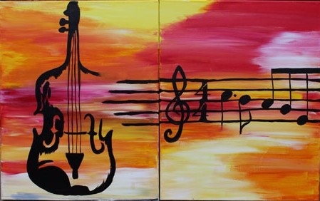 449x282 The Needle - Violin Painting