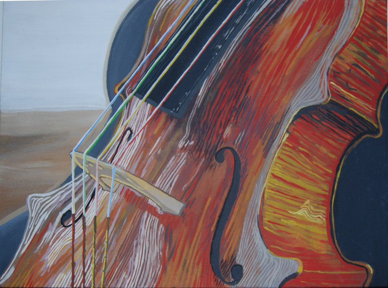 800x595 Violin Painting By Bewilderbeast - Violin Painting