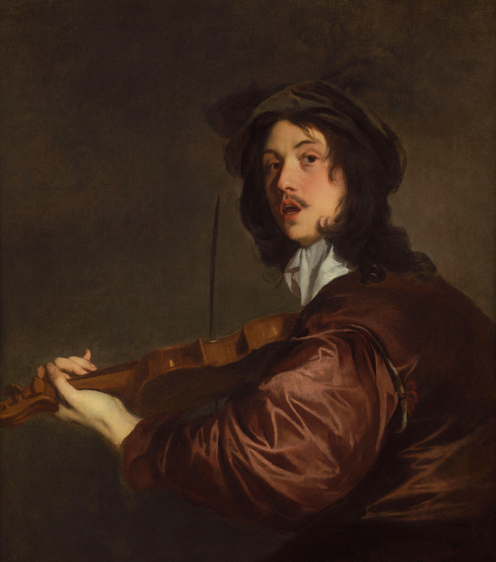 1000x1134 Sir Peter Lely A Man, Possibly The Artist, Playing The Violin - Violin Player Painting
