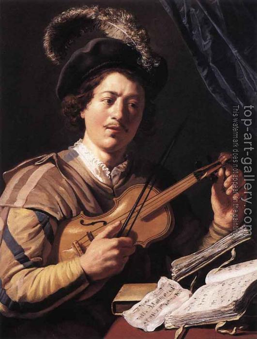 531x700 The Violin Player By Jan Lievens Oil Painting Reproduction - Violin Player Painting