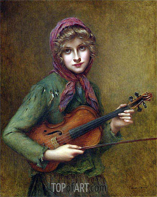 320x400 The Young Violin Player Francois Martin Kavel Painting - Violin Player Painting