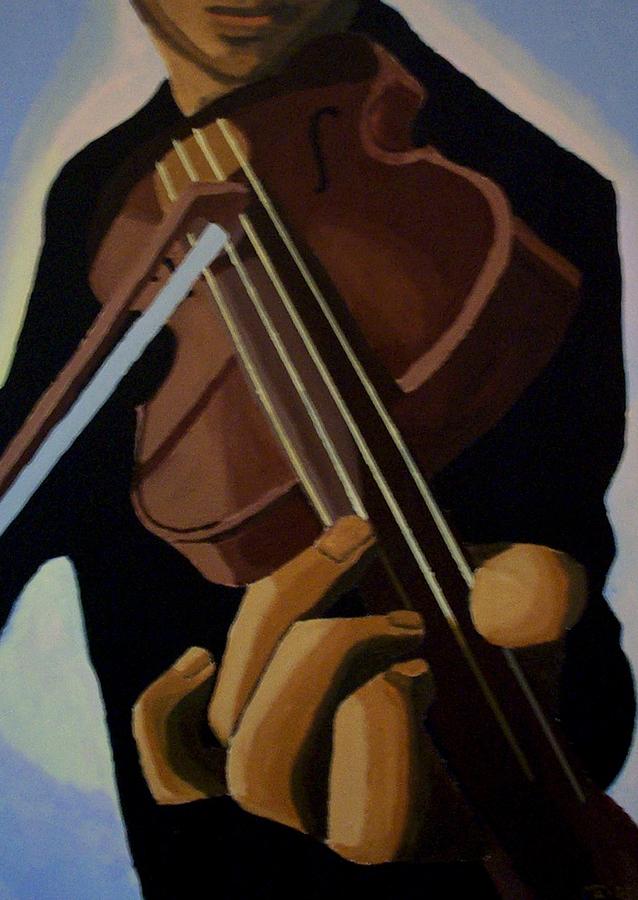 638x900 Violin Player Painting By Mats Eriksson - Violin Player Painting