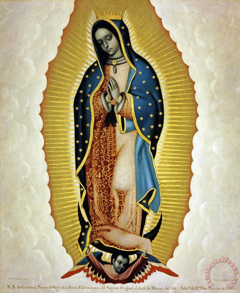 786x960 Miguel Cabrera La Virgen De Guadalupe Painting - Virgen De Guadalupe Original Painting