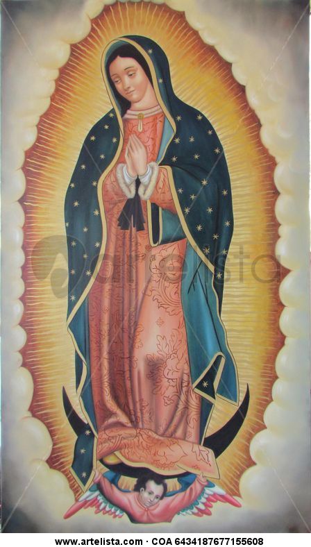 448x788 Virgen De Guadalupe Daniel Martin Beisaga Gorvenia - Virgen De Guadalupe Original Painting