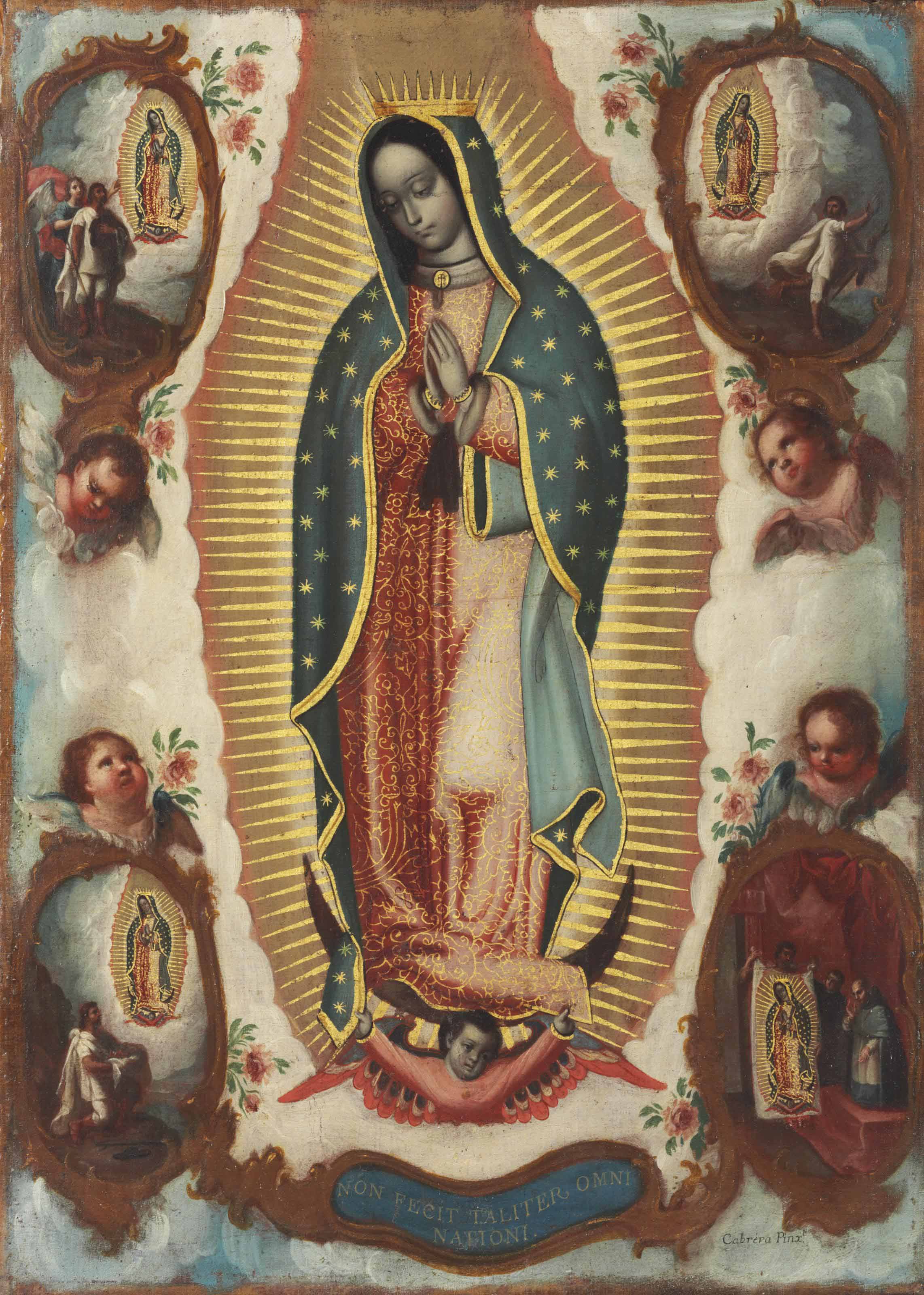 2284x3200 Miguel Cabrera (Mexican 1695 1768) Virgin Of Guadalupe 18th - Virgen De Guadalupe Painting