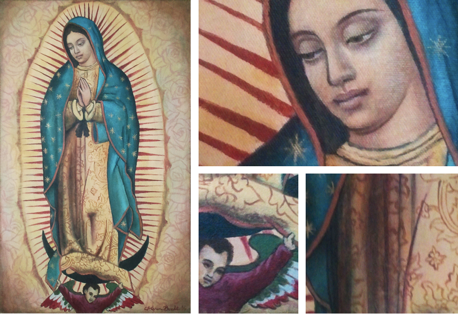 941x646 Virgen De Guadalupe Painting By Chicago Mural Artist Karen Boehl - Virgen De Guadalupe Painting