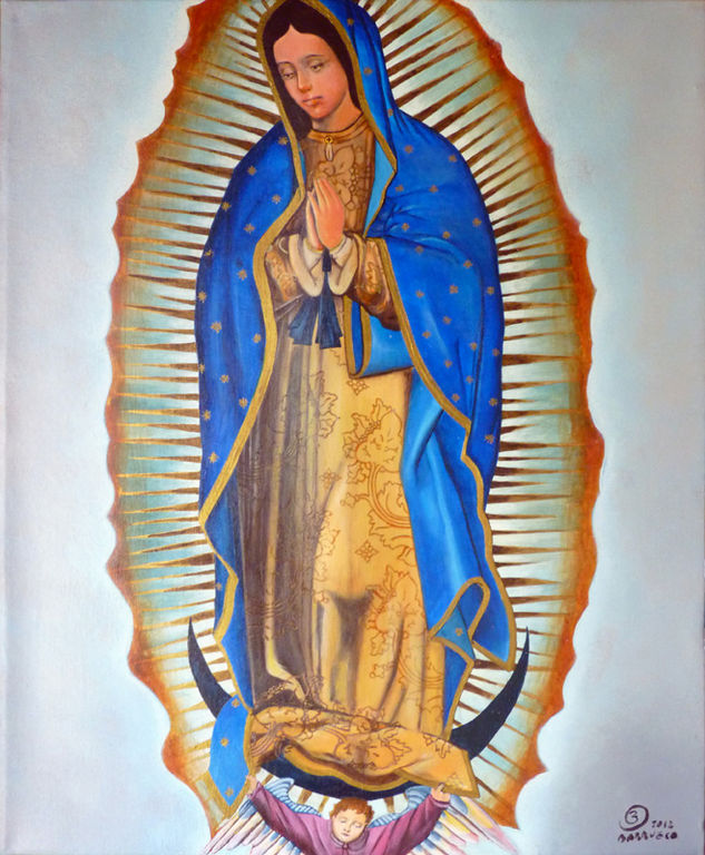 633x768 Virgen De Guadalupe Juan Carlos Barrueco - Virgen De Guadalupe Painting