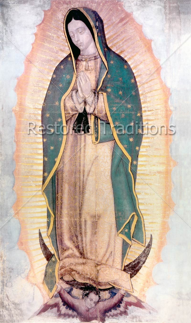 800x1349 Buy 300dpi Image Of Our Lady Of Guadalupe High Resolution Jpeg File - Virgen De Guadalupe Painting