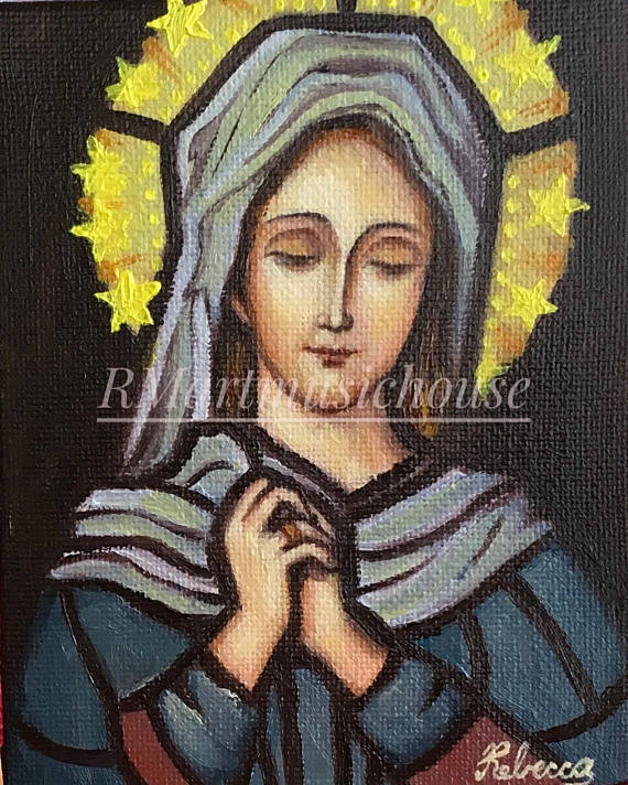 Virgin Mary Oil Painting