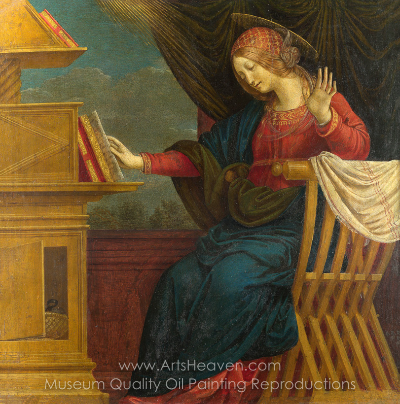 811x820 Reproduction Painting Gaudenzio Ferrari The Annunciation - Virgin Mary Oil Painting