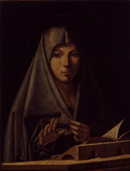 415x548 The Virgin Mary Praying Painting Antonello Da Messina Oil Paintings - Virgin Mary Oil Painting