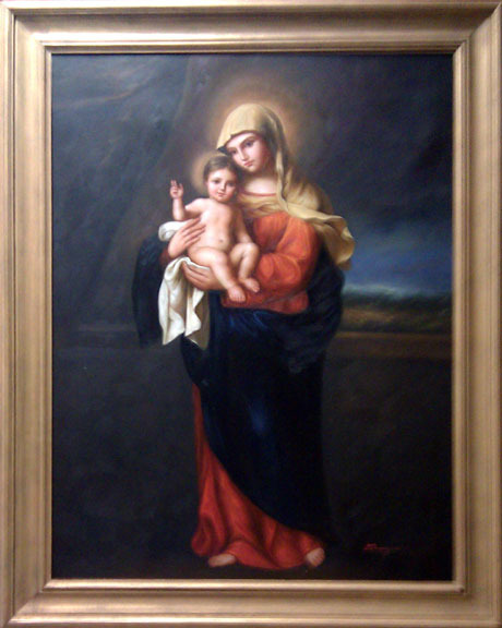 460x576 Virgin Mary Original Oil Painting - Virgin Mary Oil Painting