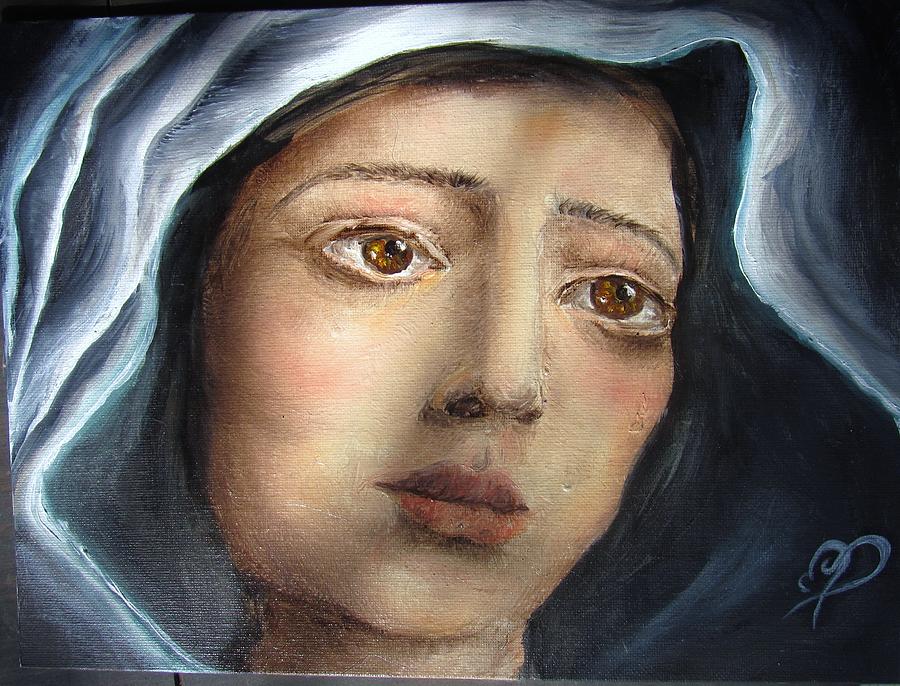 900x686 Compassionate Madonna Oil Painting On Canvas Virgin Mary Art - Virgin Mary Oil Painting