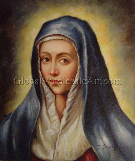440x525 El Greco - Virgin Mary Oil Painting