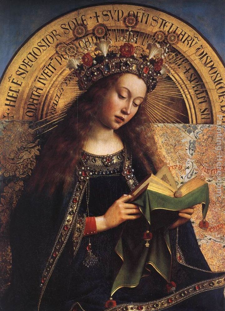 720x996 Jan Van Eyck The Ghent Altarpiece Virgin Mary [Detail] Painting - Virgin Mary Painting