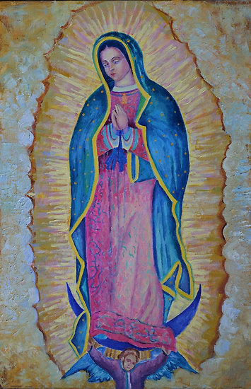 355x550 Our Lady Of Guadalupe Painting, Vergin De Guadalupe Picture Virgin - Virgin Mary Painting