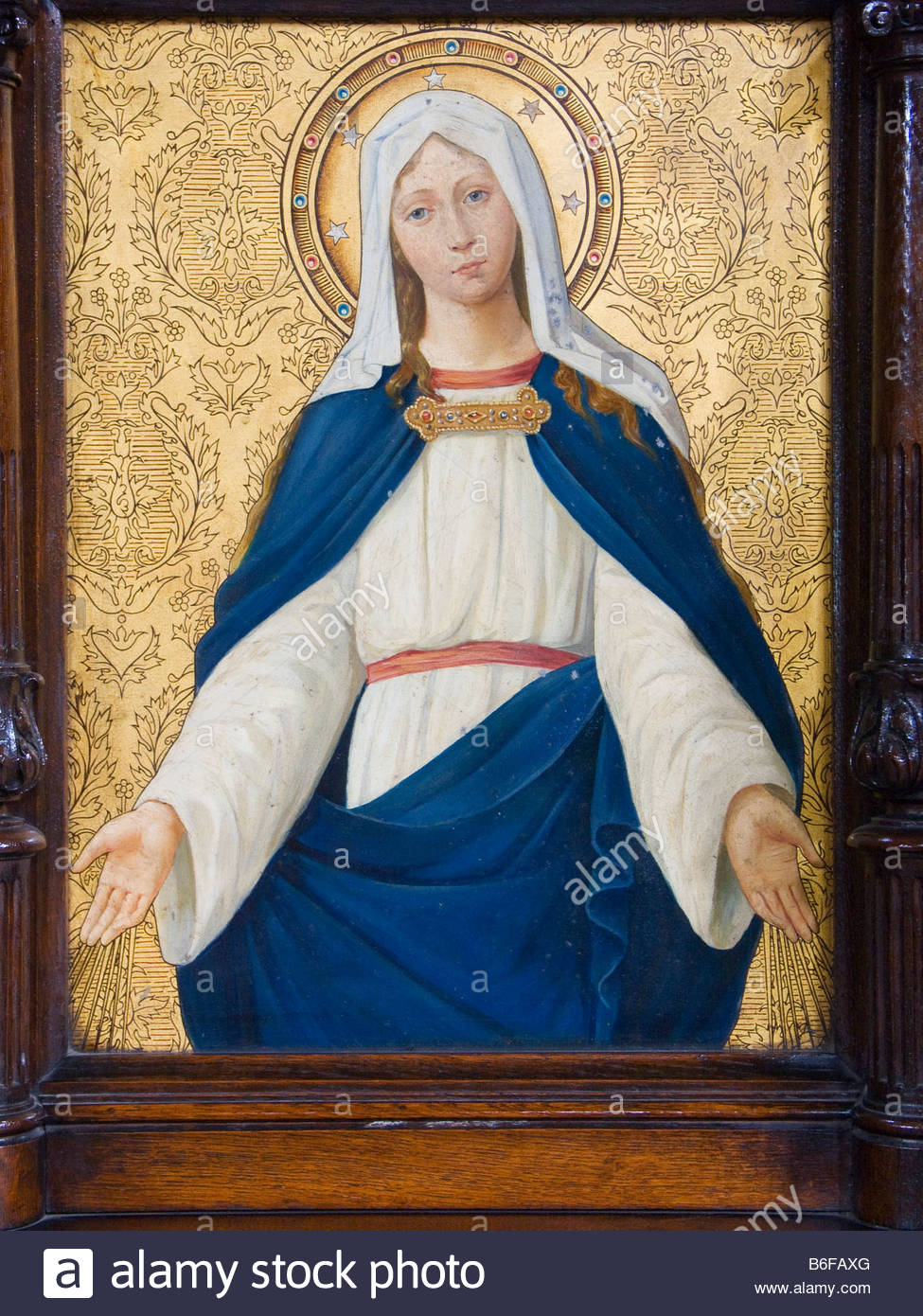 975x1390 Painting Of The Virgin Mary In The Church Of St Charles Borromeo - Virgin Mary Painting